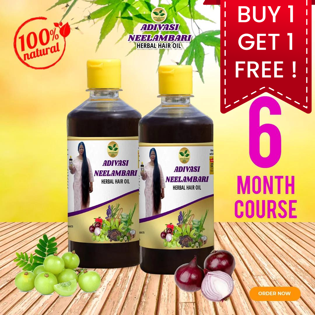 ORIGINAL™ 🌿 आदिवासी नीलांबरी हर्बल हेयर ऑयल Buy 1 Get 1 Free @50% Off Today Only